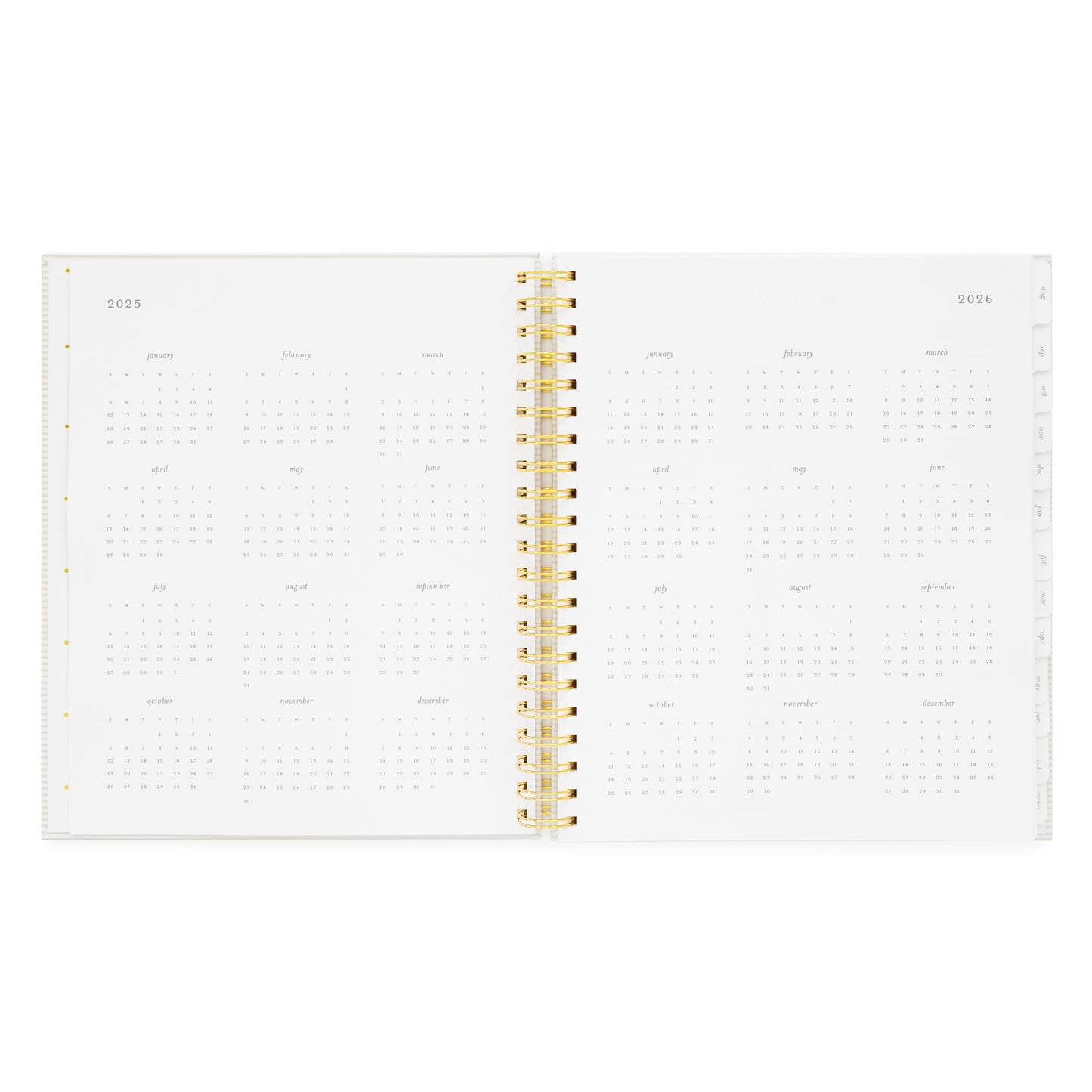 spiral planner open to 2-year at a glance pages
