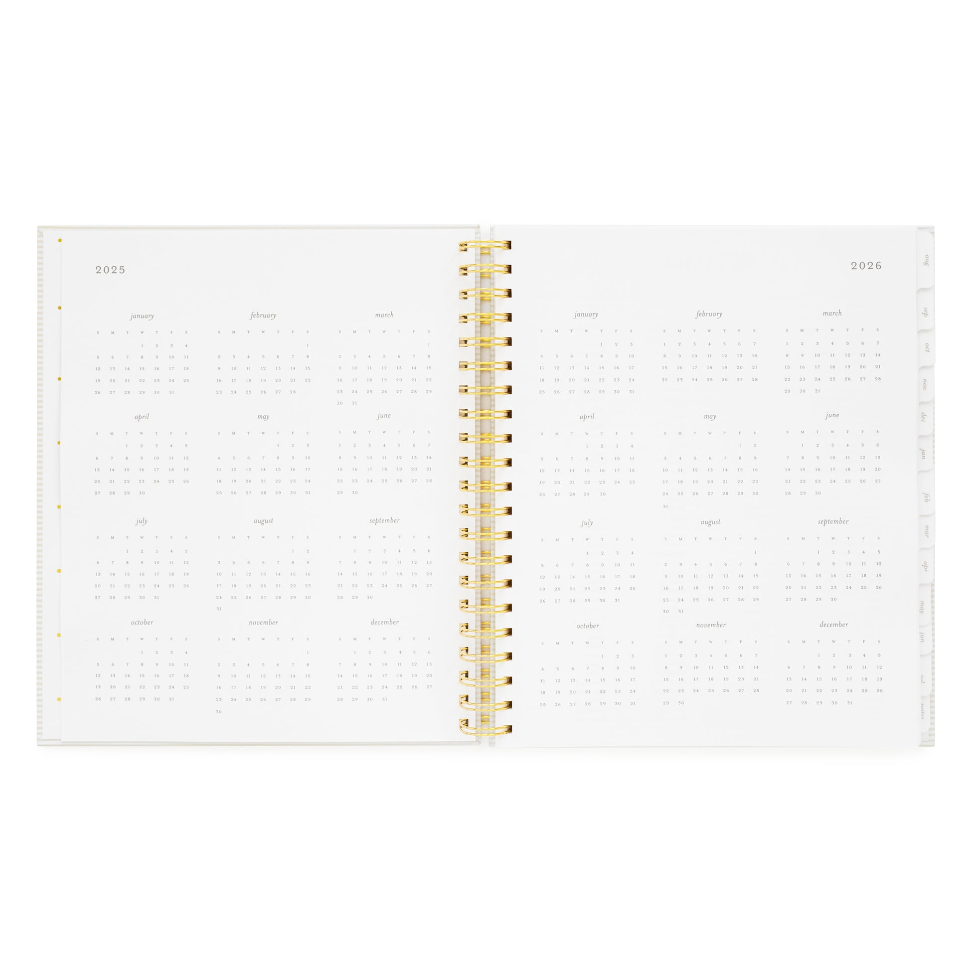 spiral planner open to 2-year at a glance pages