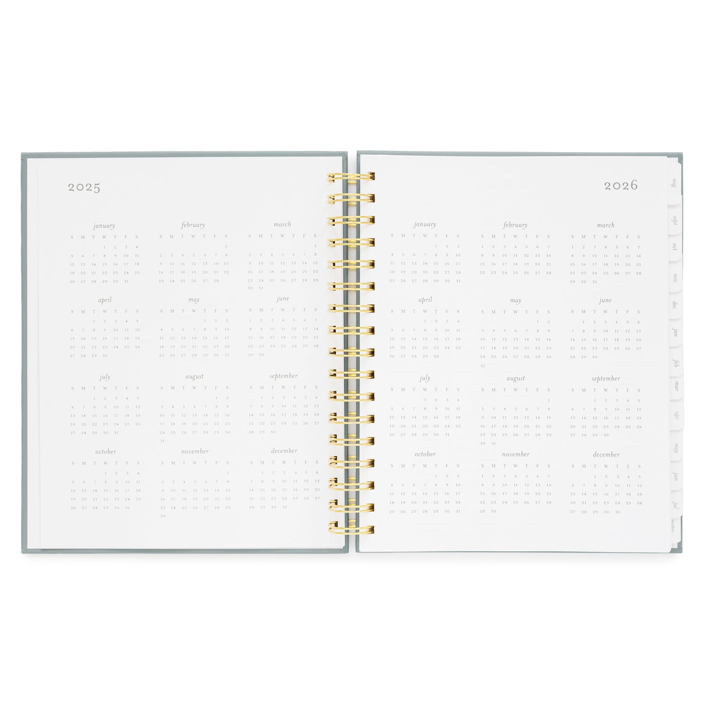 spiral planner open to 2-year at a glance pages