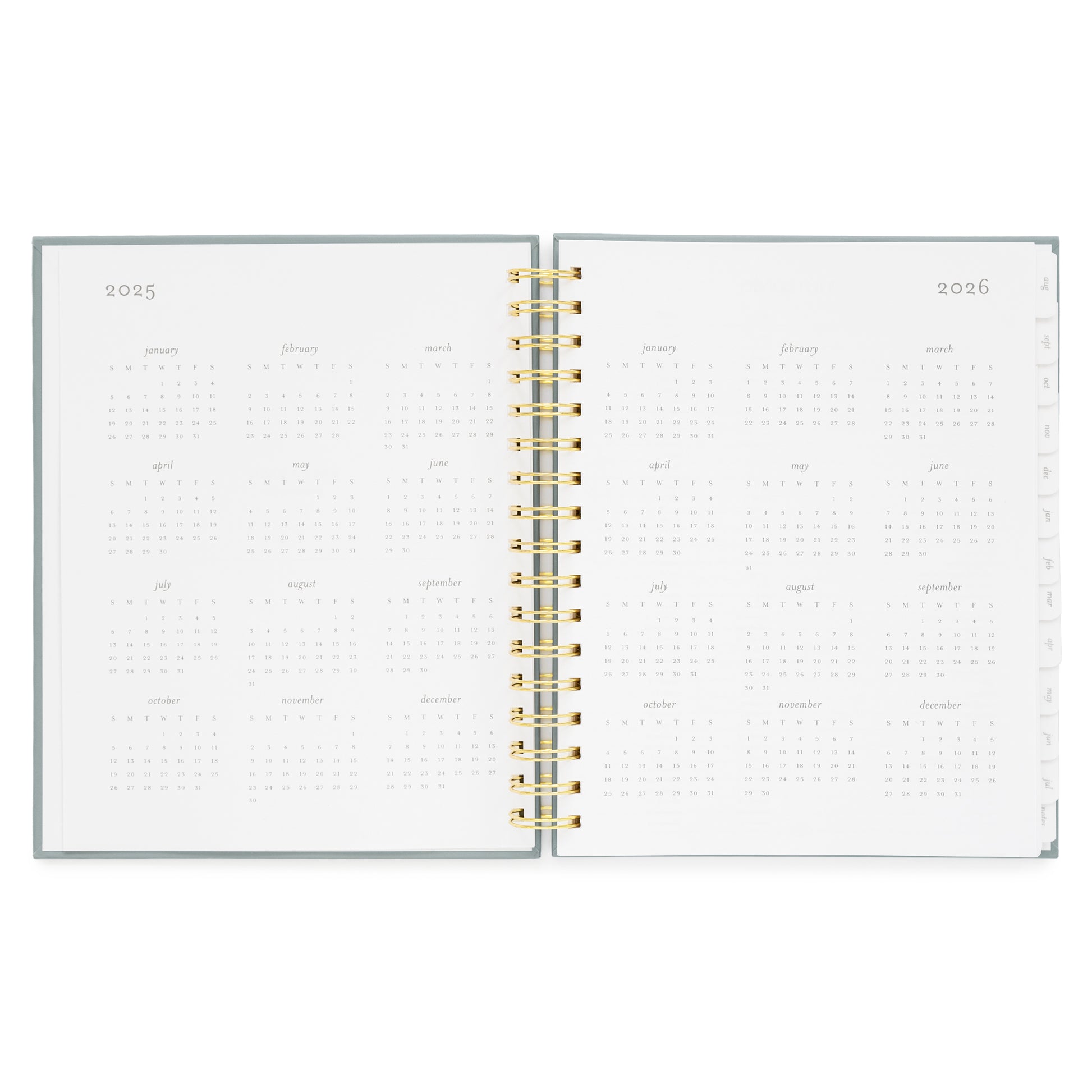 spiral planner open to 2-year at a glance pages