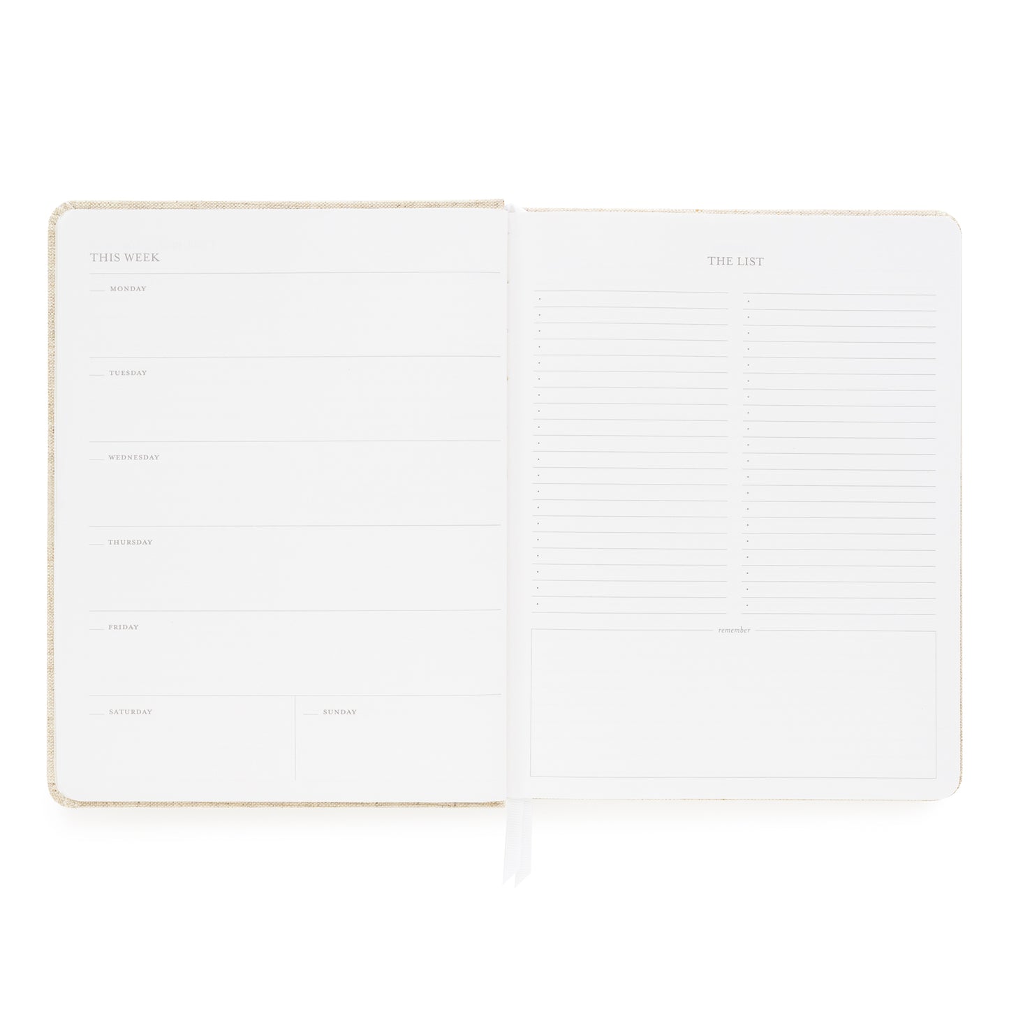 This Week with space for each day of the week and a large list section
