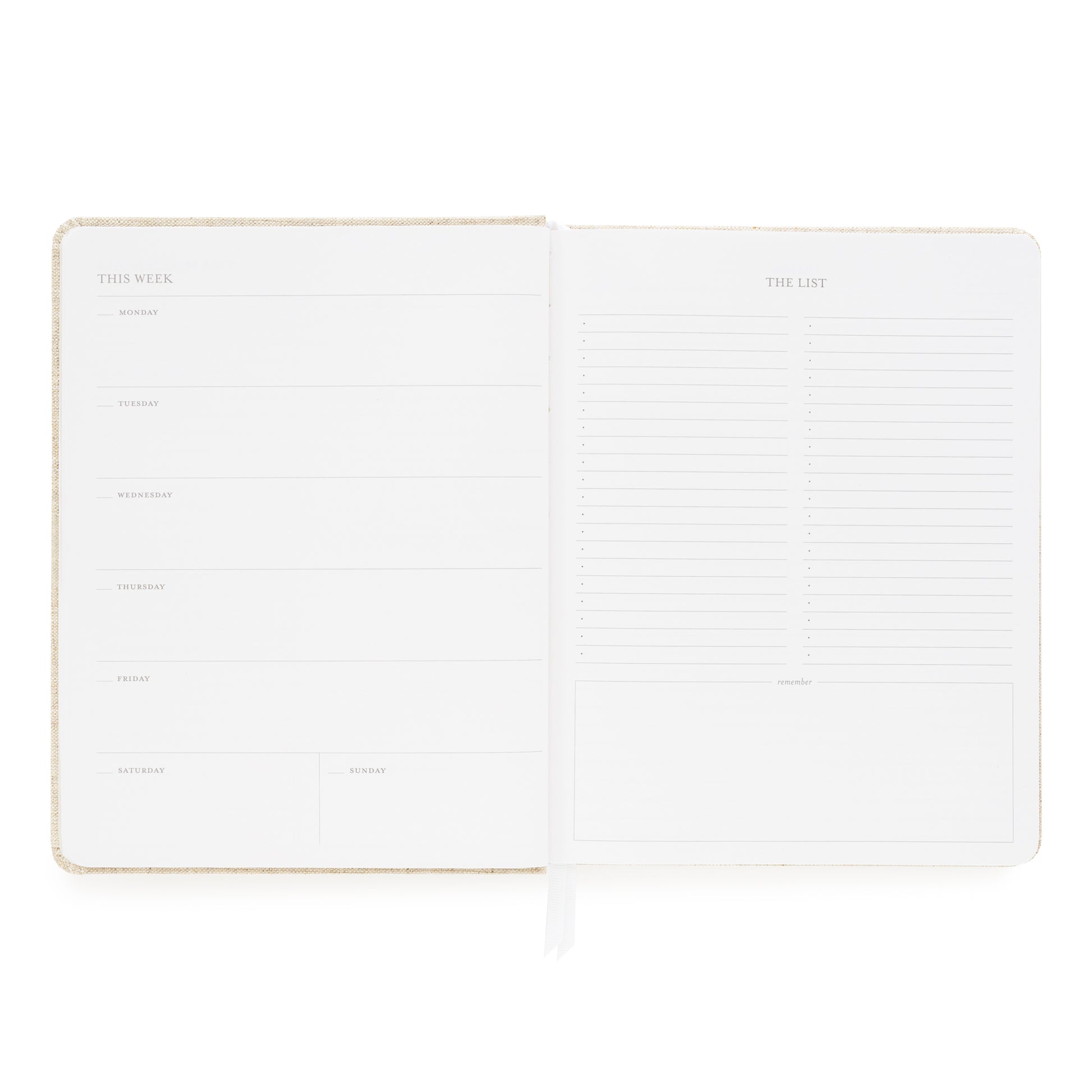 This Week with space for each day of the week and a large list section