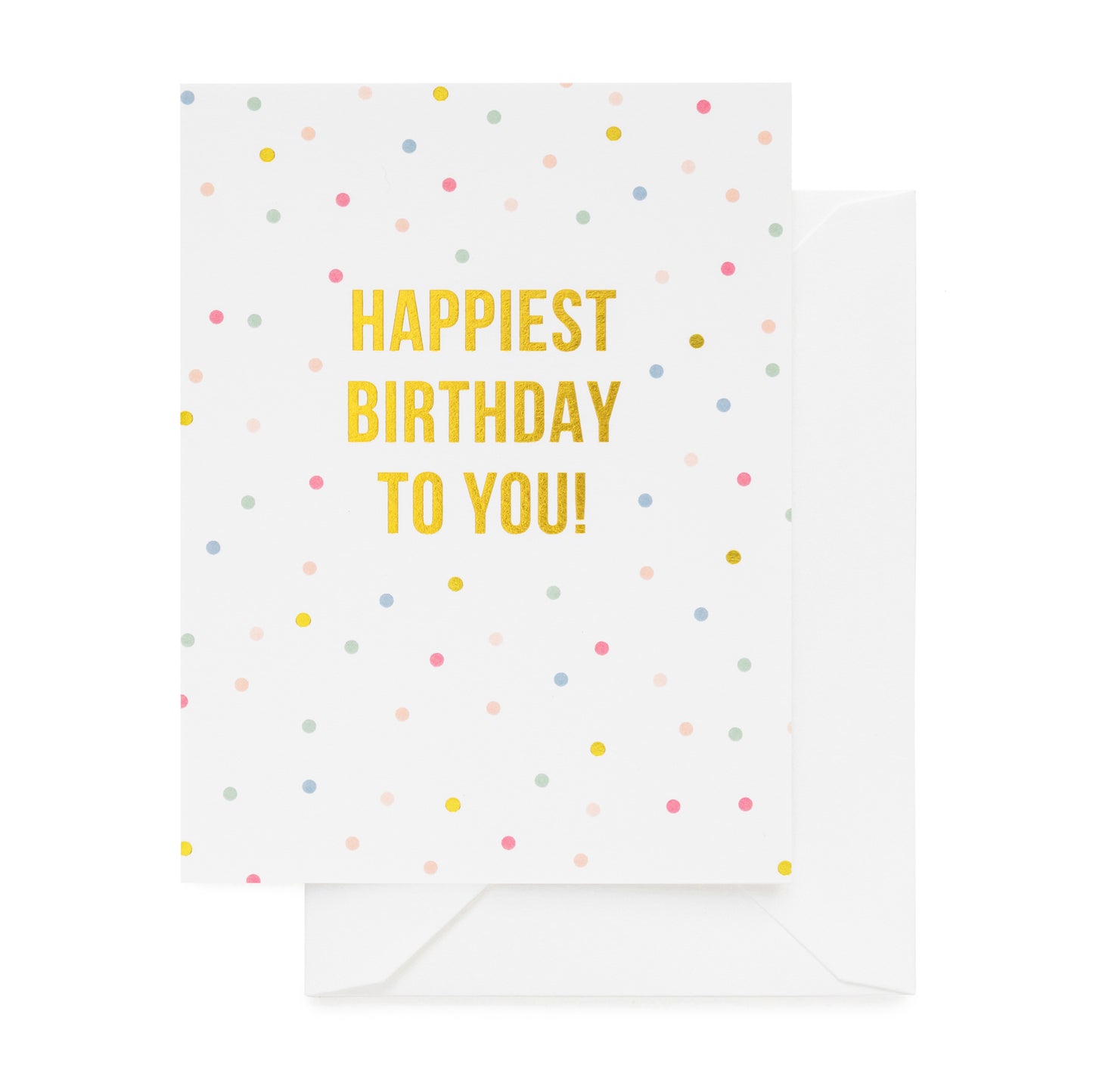 Colorful dot happiest birthday to you card