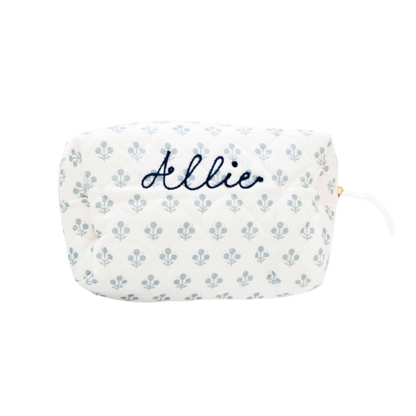 Blue Floral Small Cosmetic Pouch