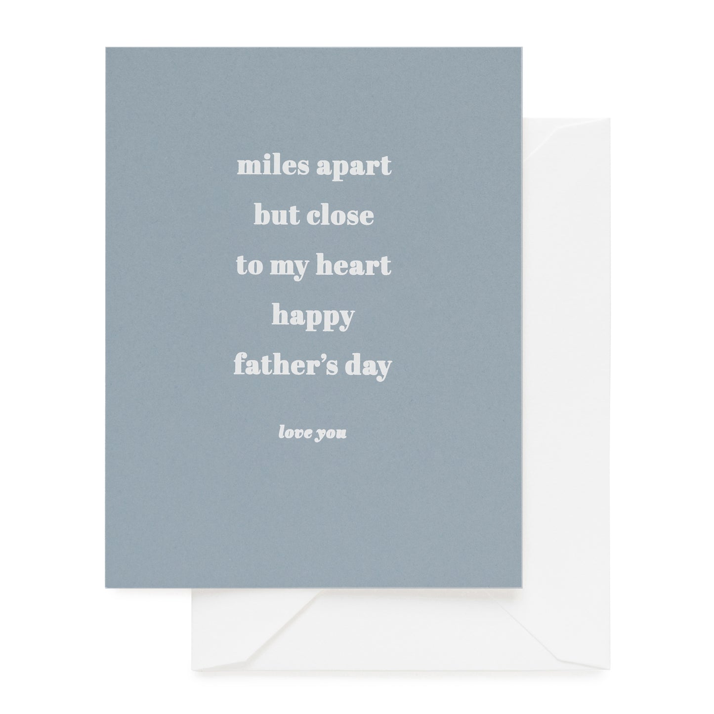 slate card with white text father's day