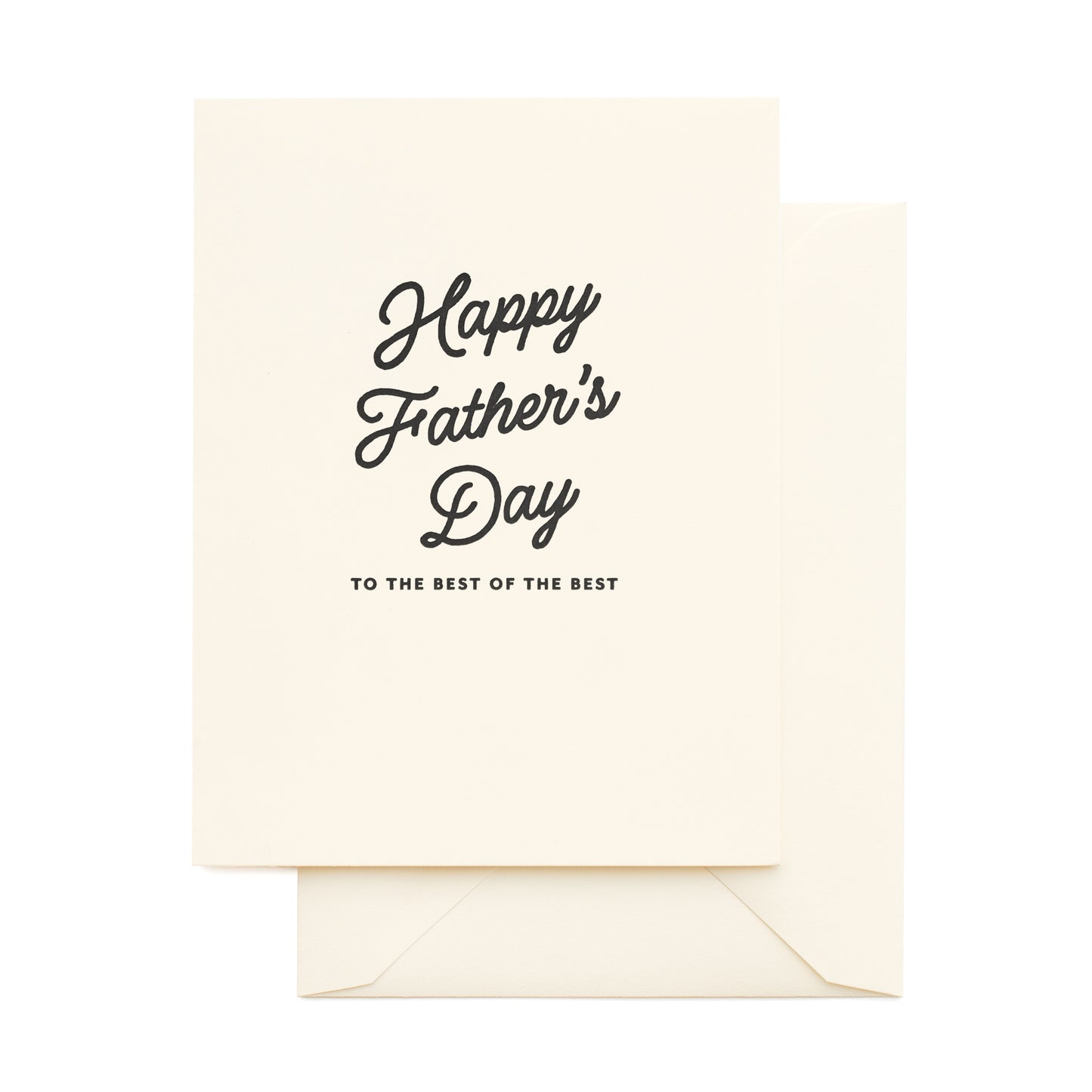 cream happy father's day card with black text