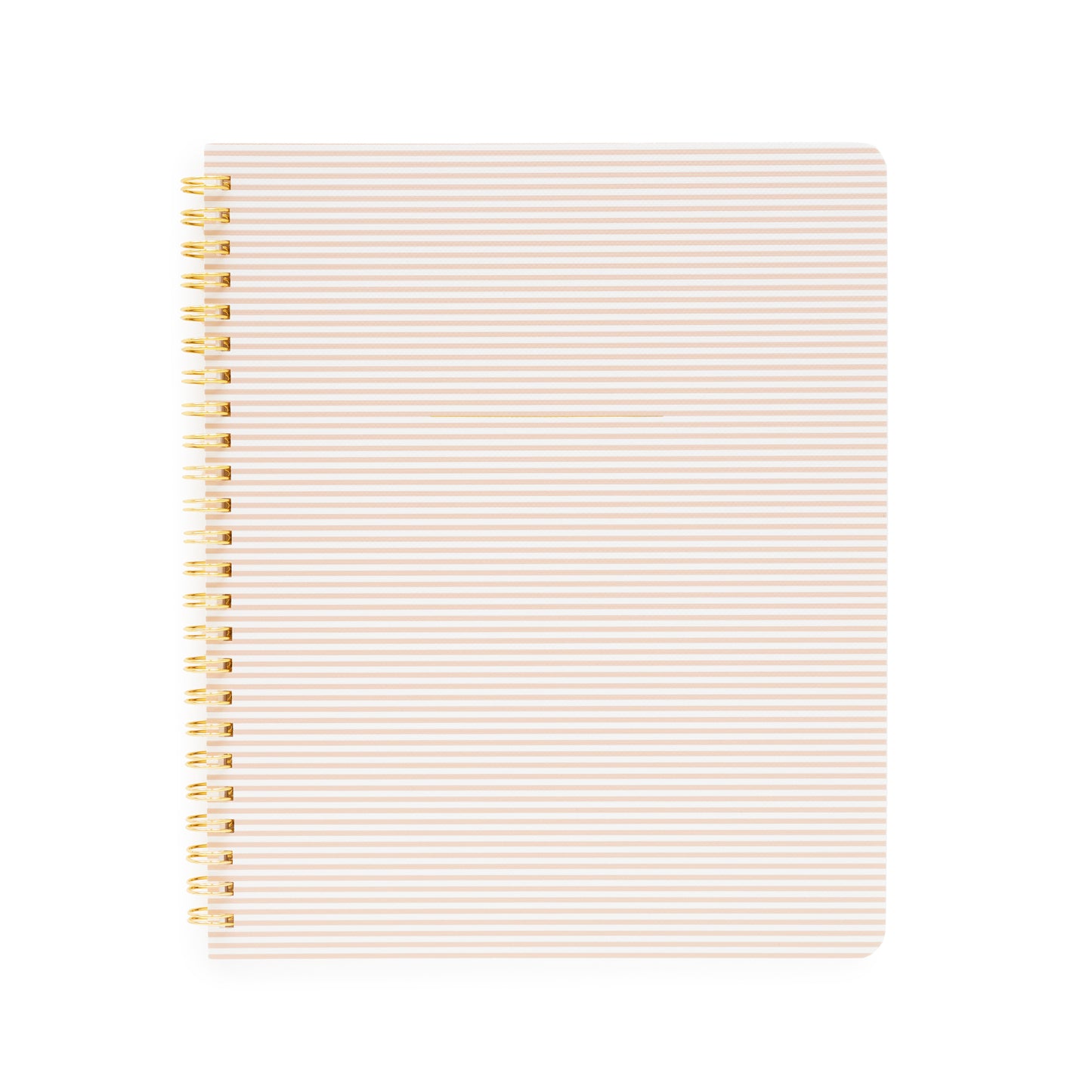 Blush rose stripe spiral notebook with gold coil