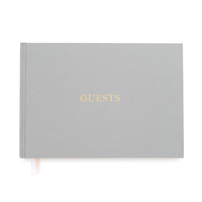 grey guest book without personalization