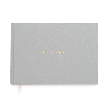 grey guest book without personalization