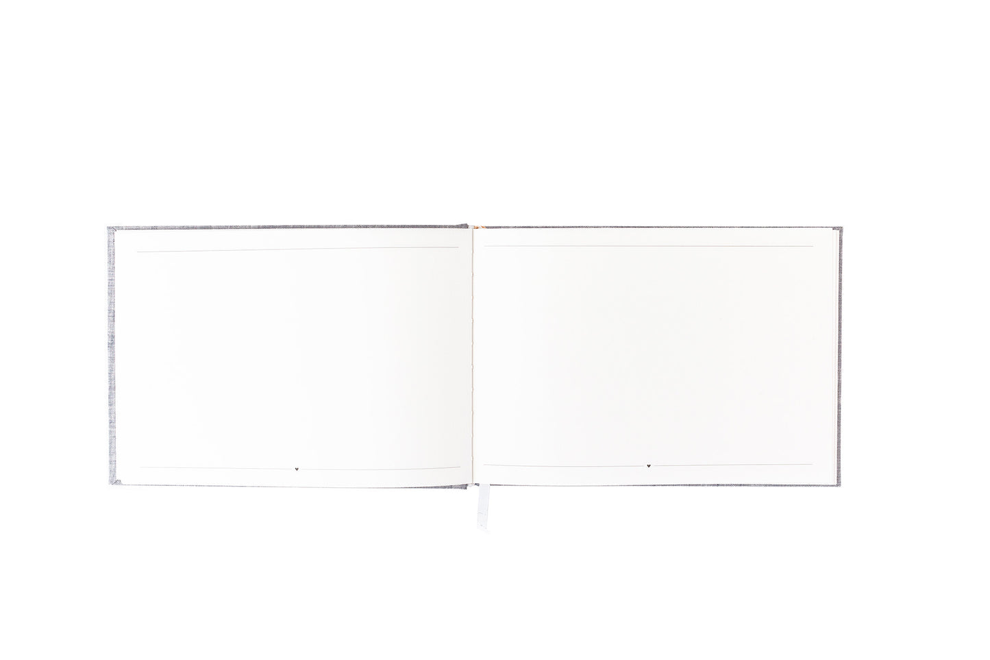 Interior blank pages of guest book