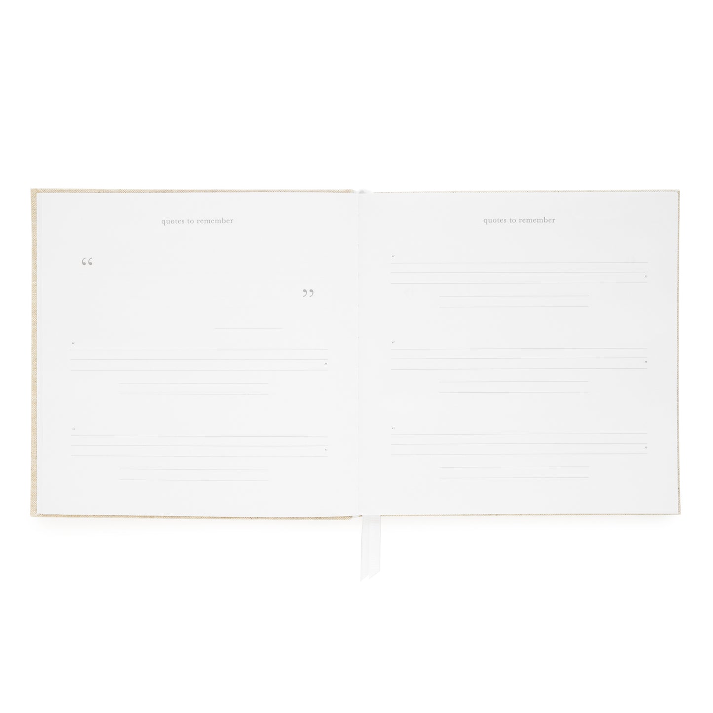 interior pages of quotes to remember book with quotes to remember and blank lines to write in the memorable quotes