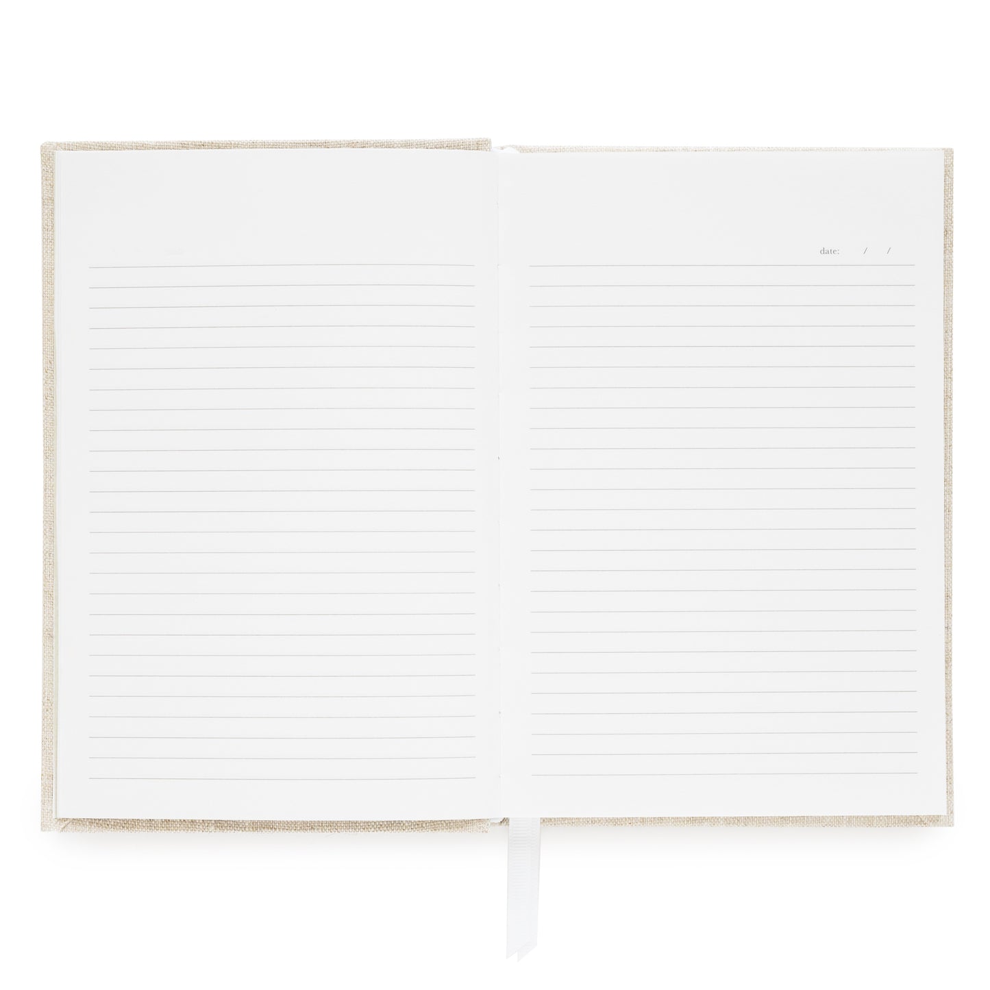lined pages of one memory a time journal with a space to mark the date on each page