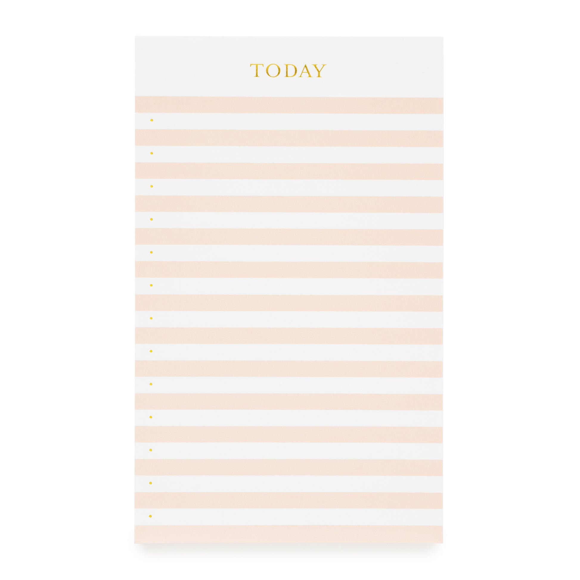 pink and white striped today notepad