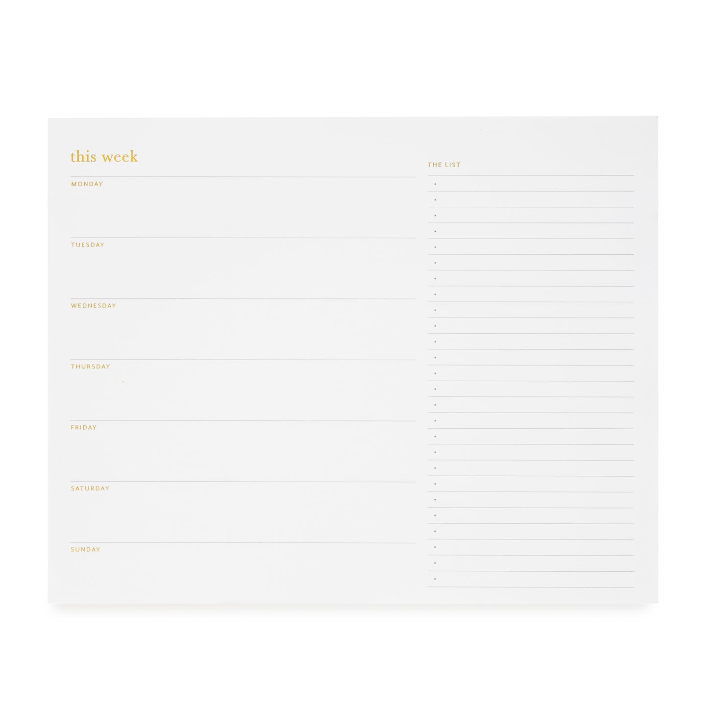 The Weekly Planning Pad