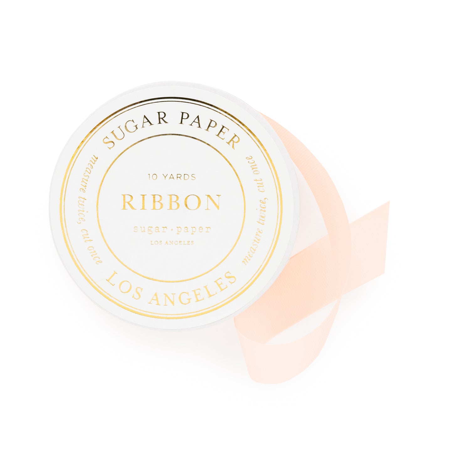 Pale Pink roll of 1" grosgrain ribbon