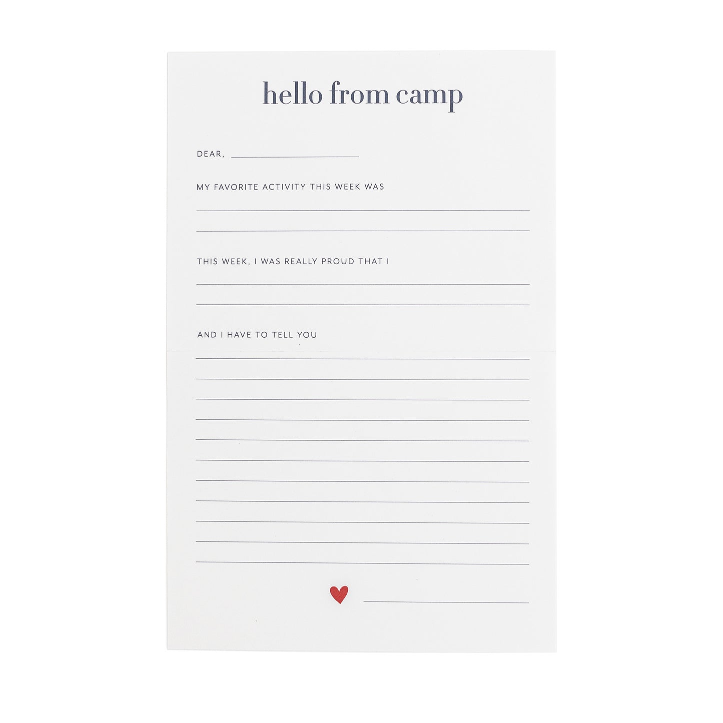 Camp Note Set Hello From Camp