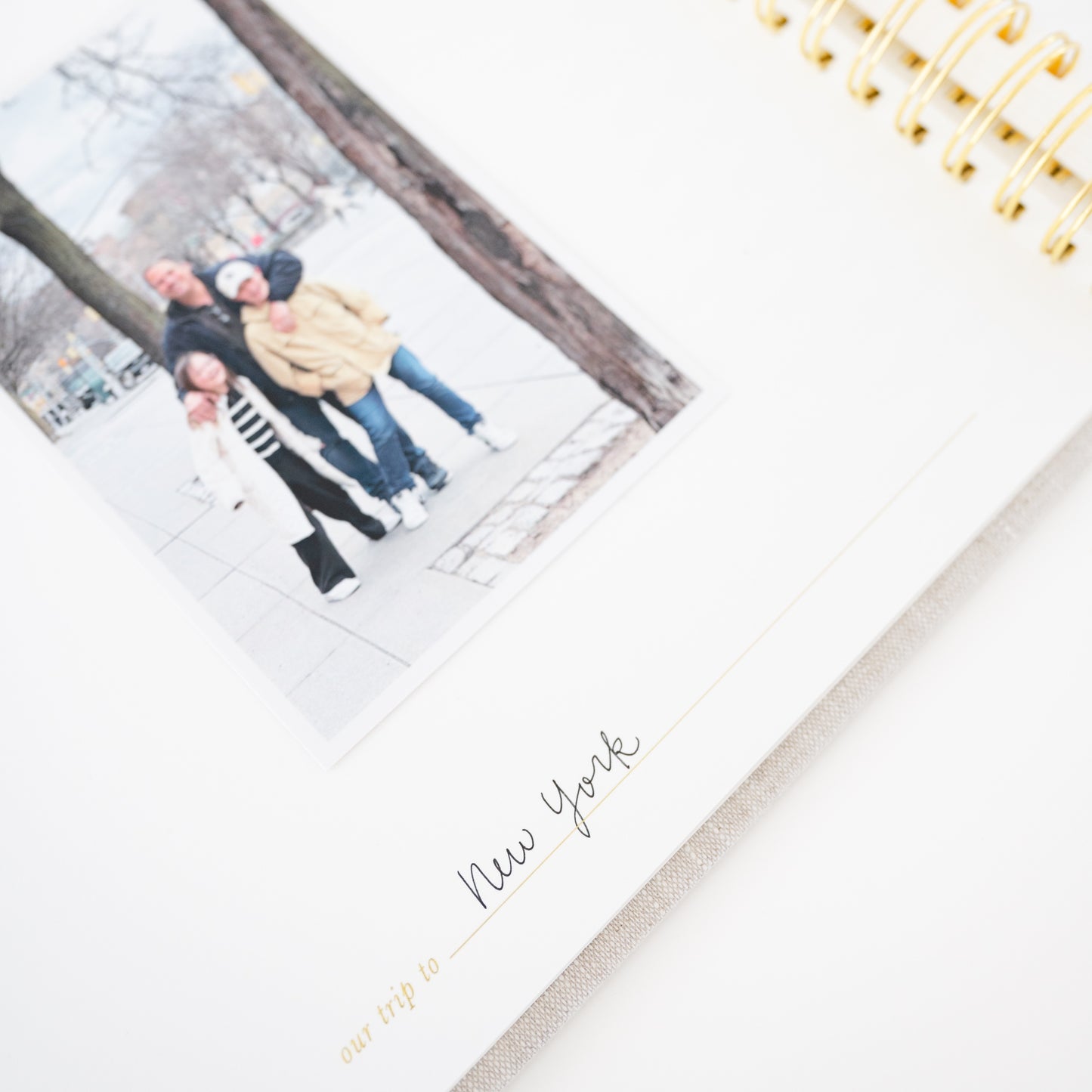 trips to remember book open to new york trip with photo