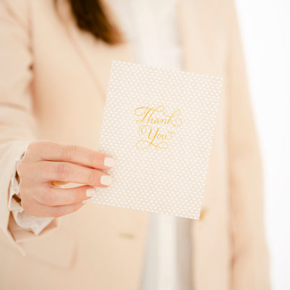 Thank You Card in Hand