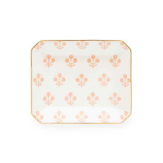 rose floral trinket tray