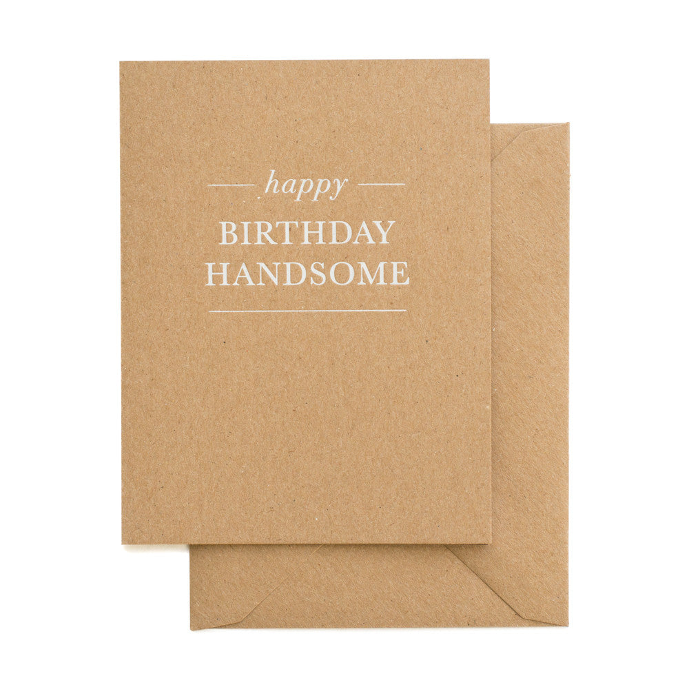 Kraft and white foil birthday card