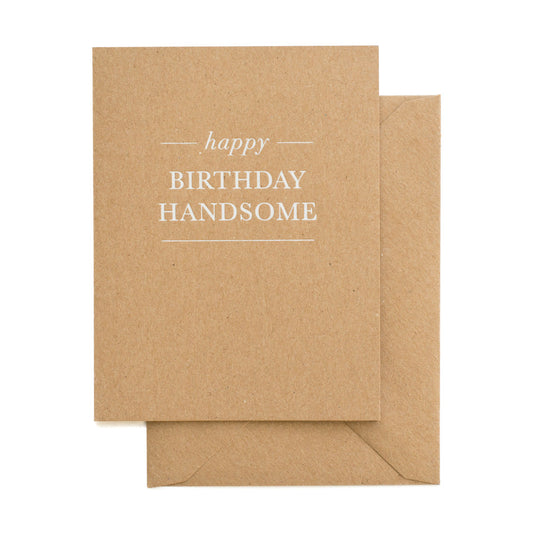 Kraft and white foil birthday card