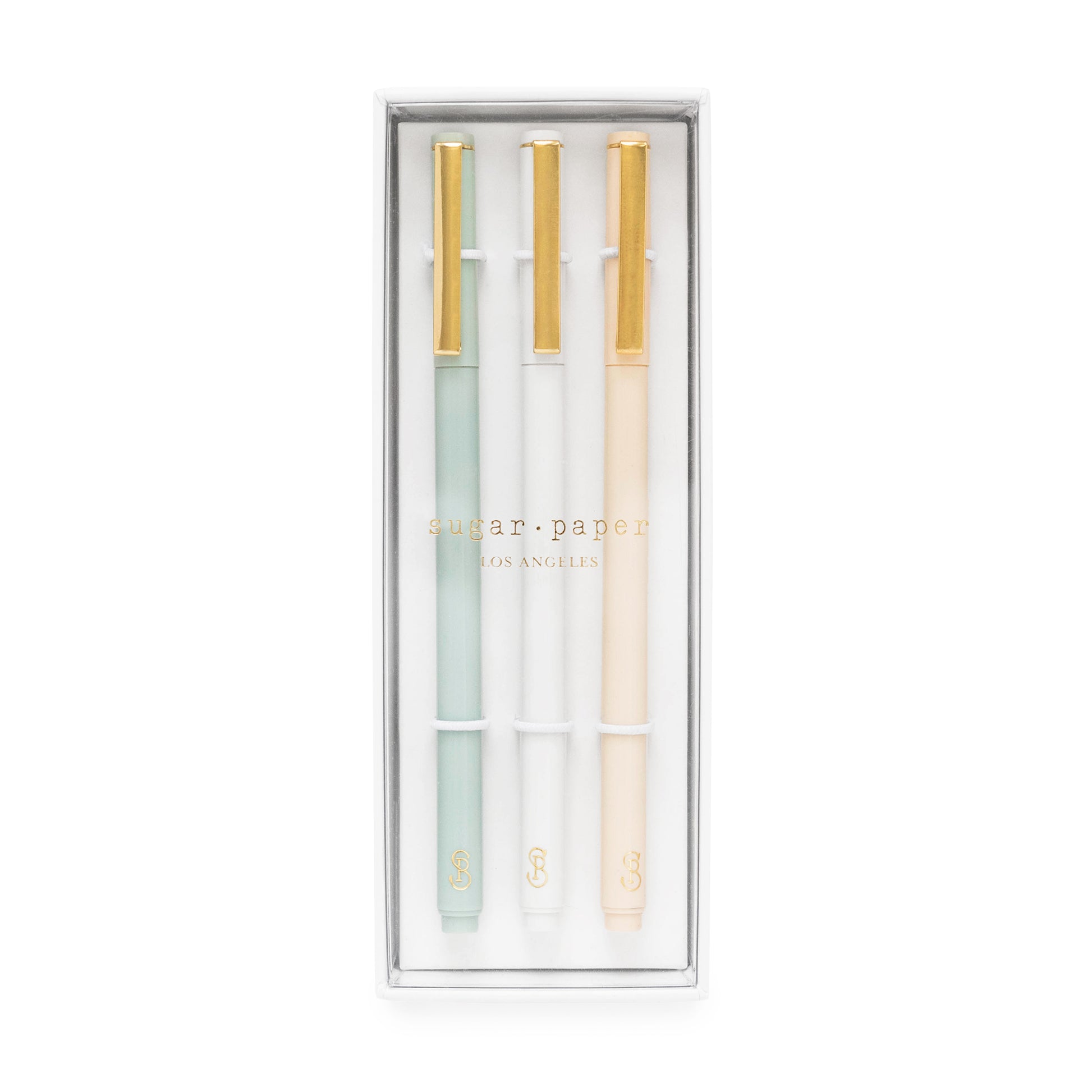 assorted solid color felt pen trio