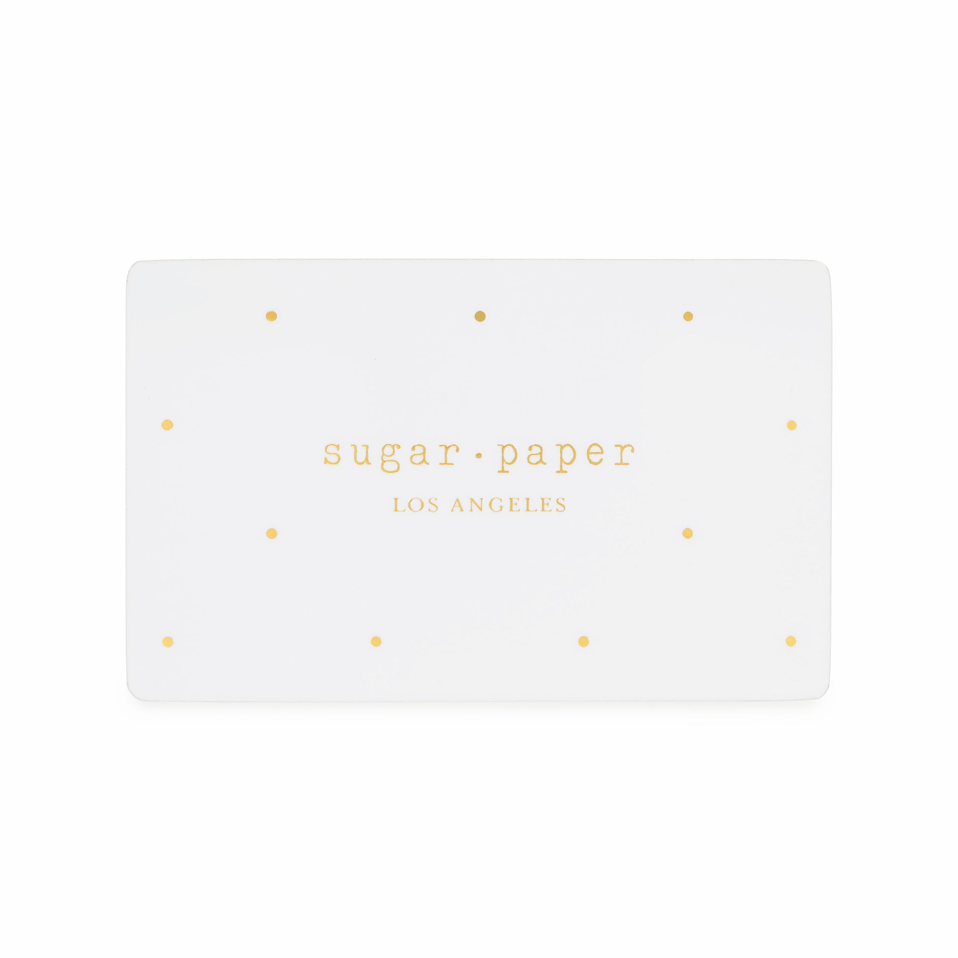White with gold polka dots gift card