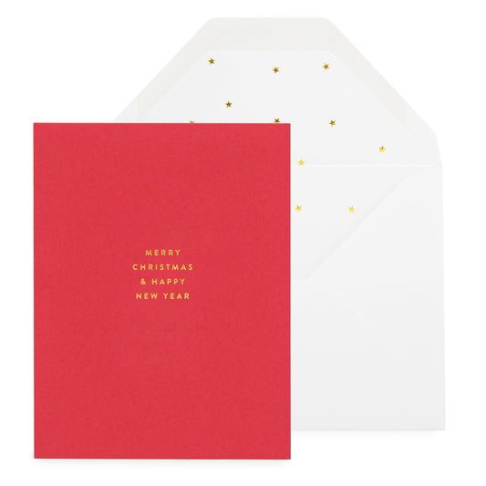 Red Merry Christmas Note Set
