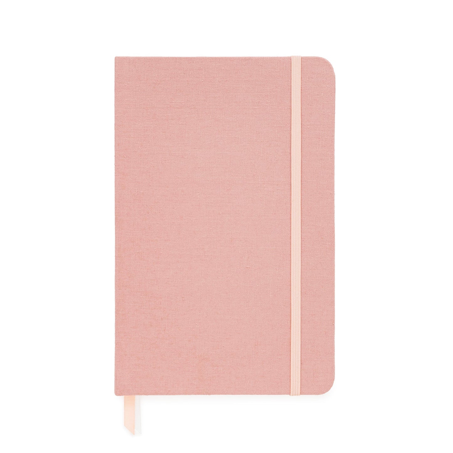 Rose fabric journal with pink elastic