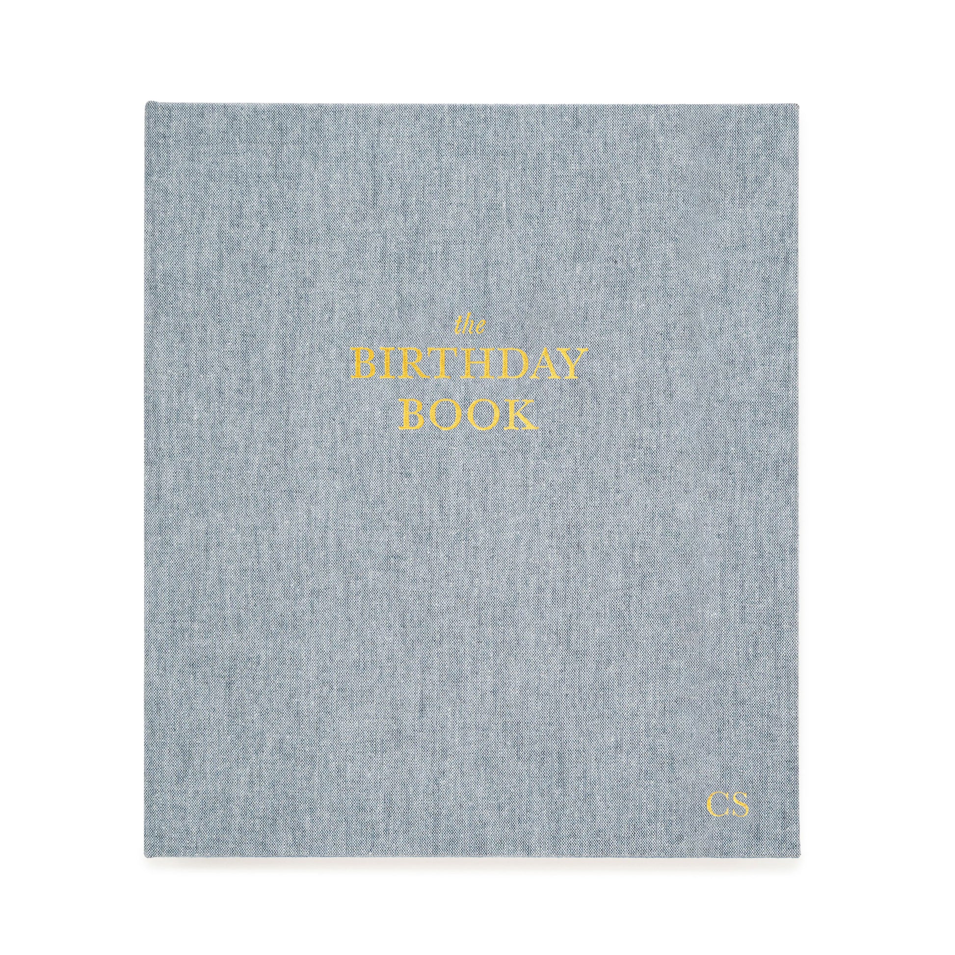 birthday book cover with monogram