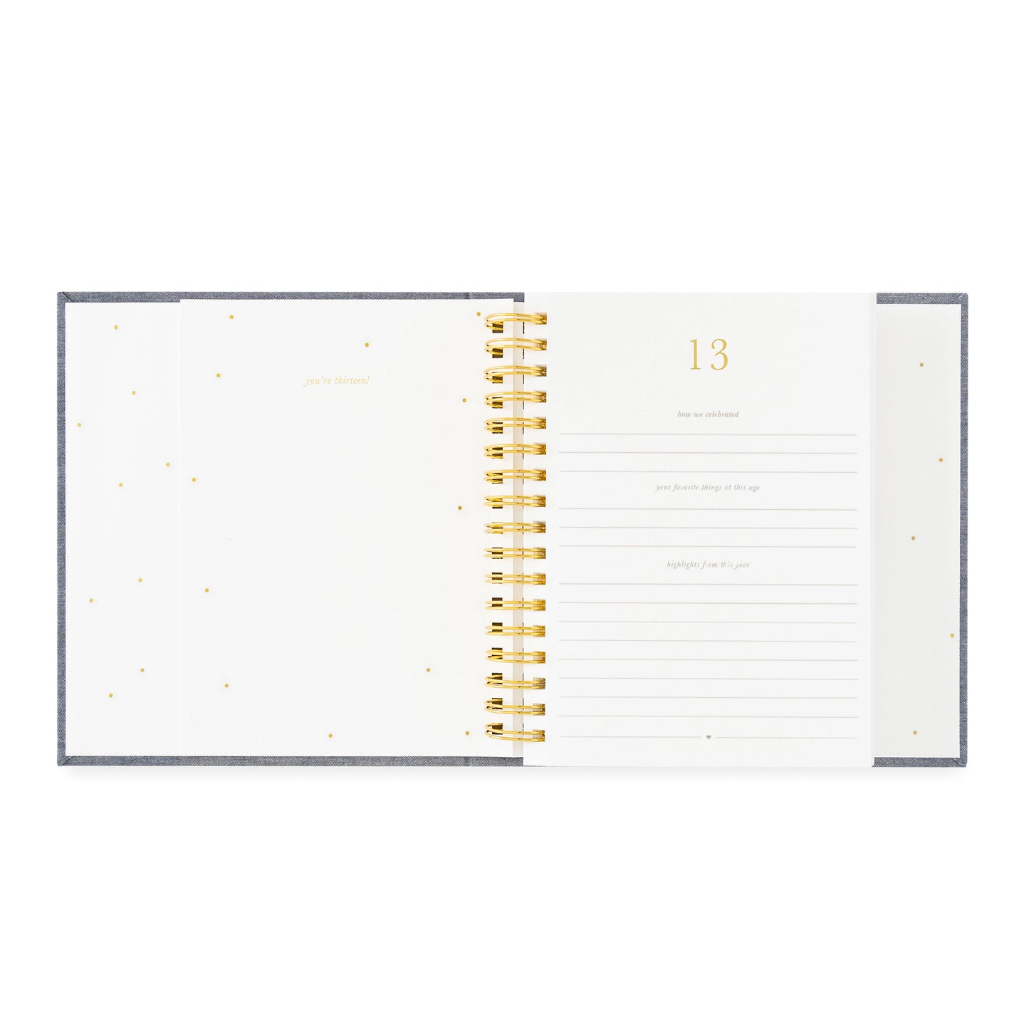 birthday book open to year 13