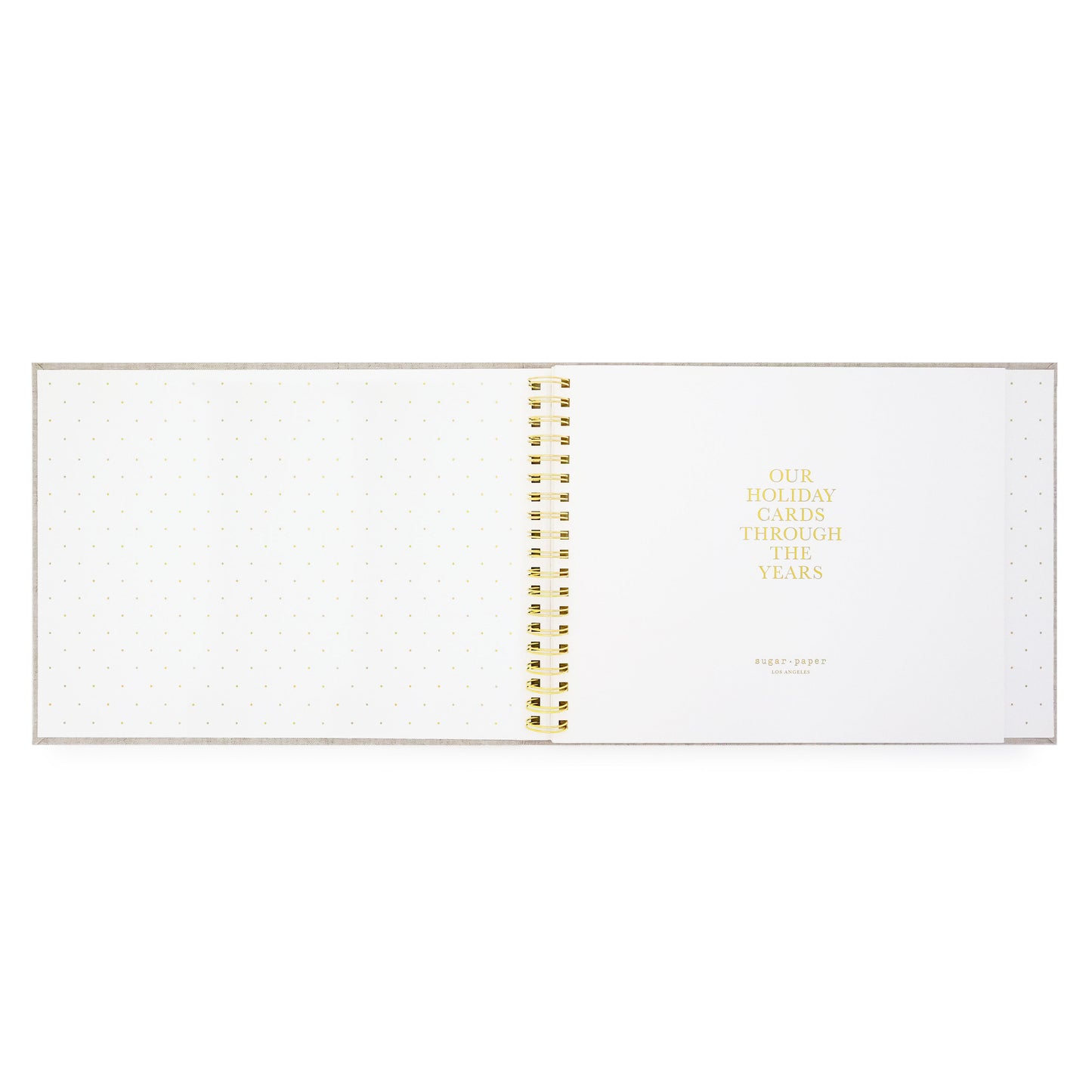 holiday card book front interior page