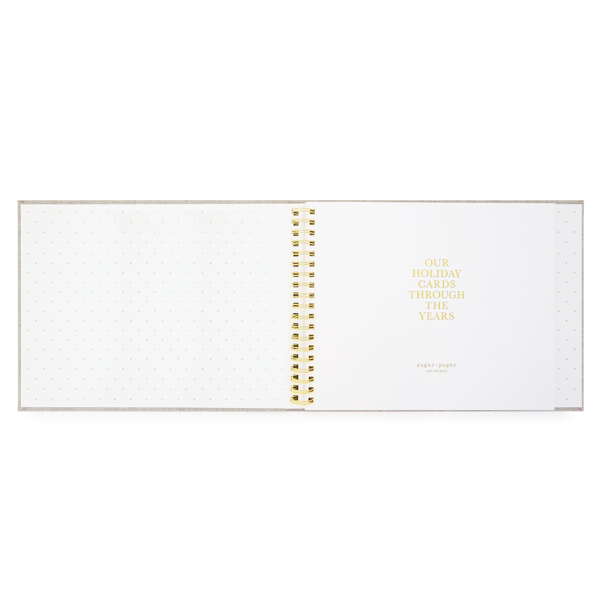 holiday card book front interior page