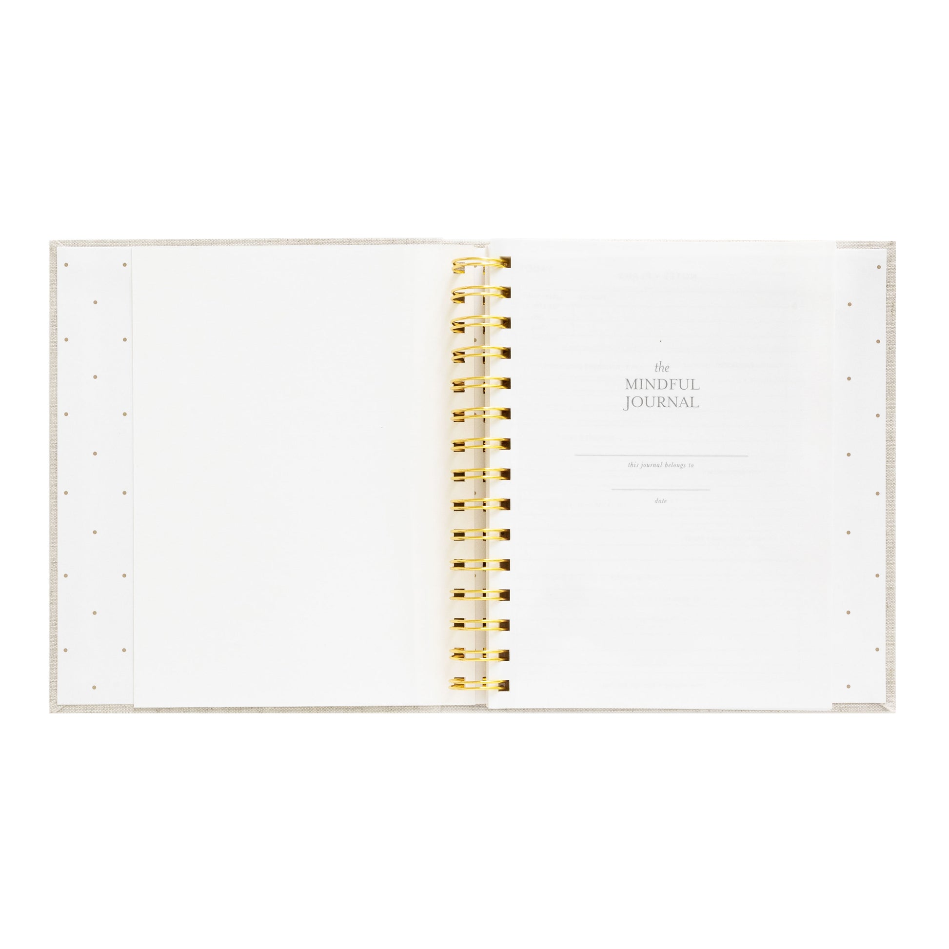 sugar paper x breathing room mindful journal interior name page