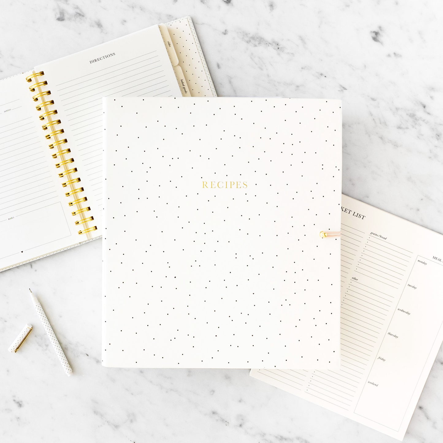 recipe binder on kitchen counter