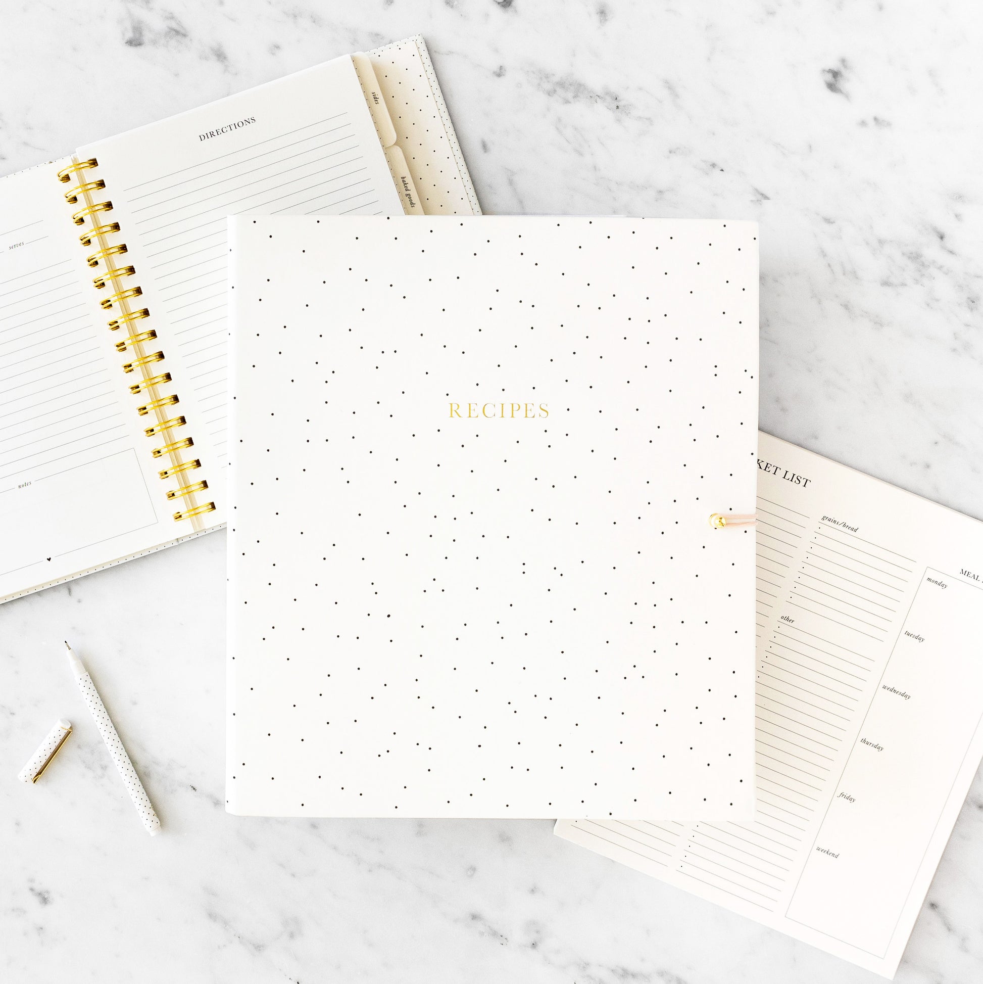 recipe binder on kitchen counter