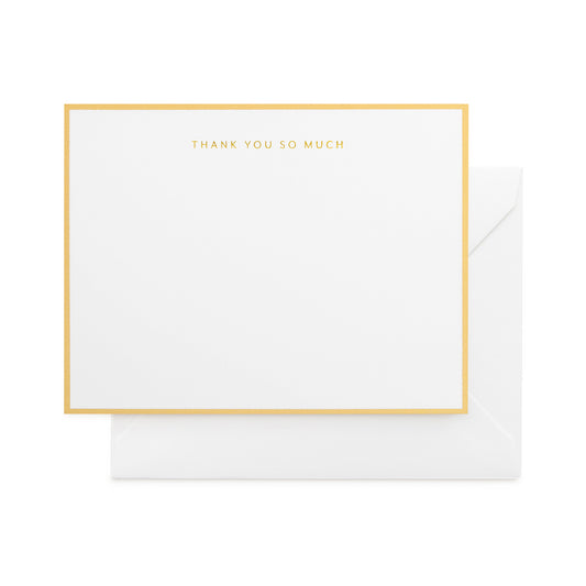 Thank you so much gold printed note set