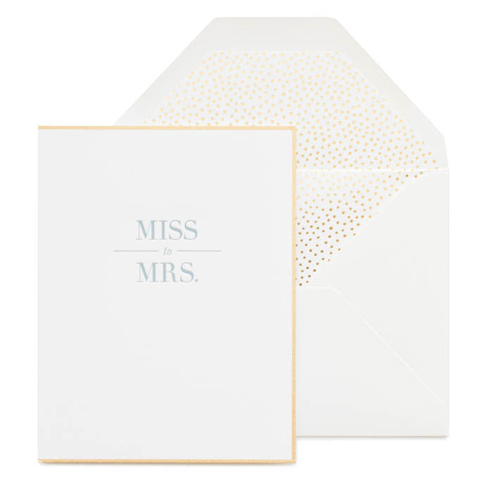 Miss to Mrs. Envelope Seal