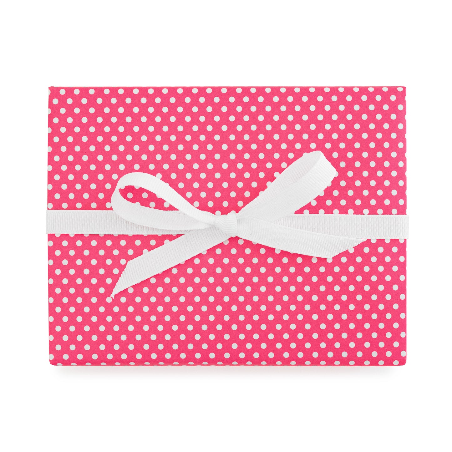 gift wrapped with neon dot gift wrap