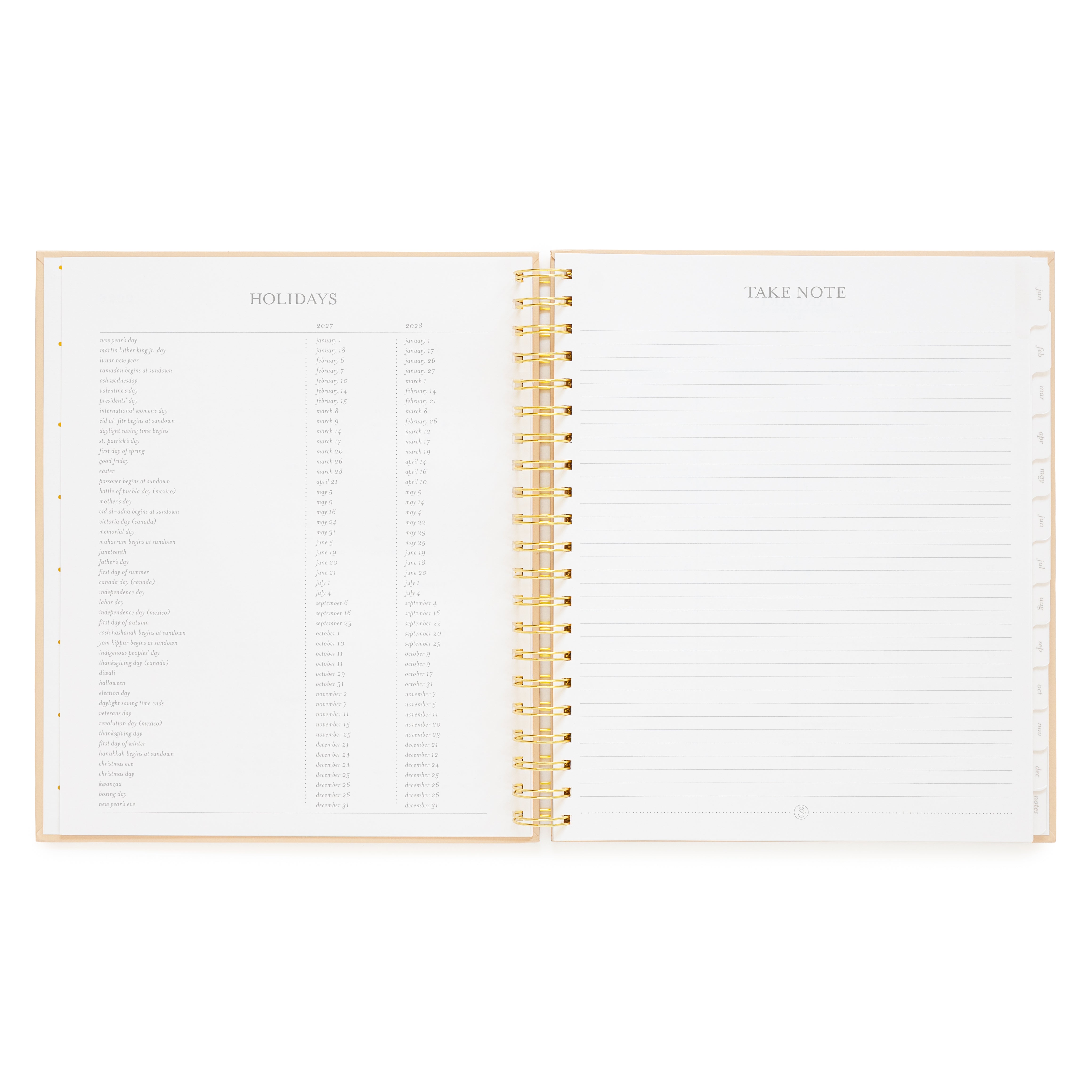2027 Large Weekly Spiral Planner, Dusty Blue | Sugar Paper