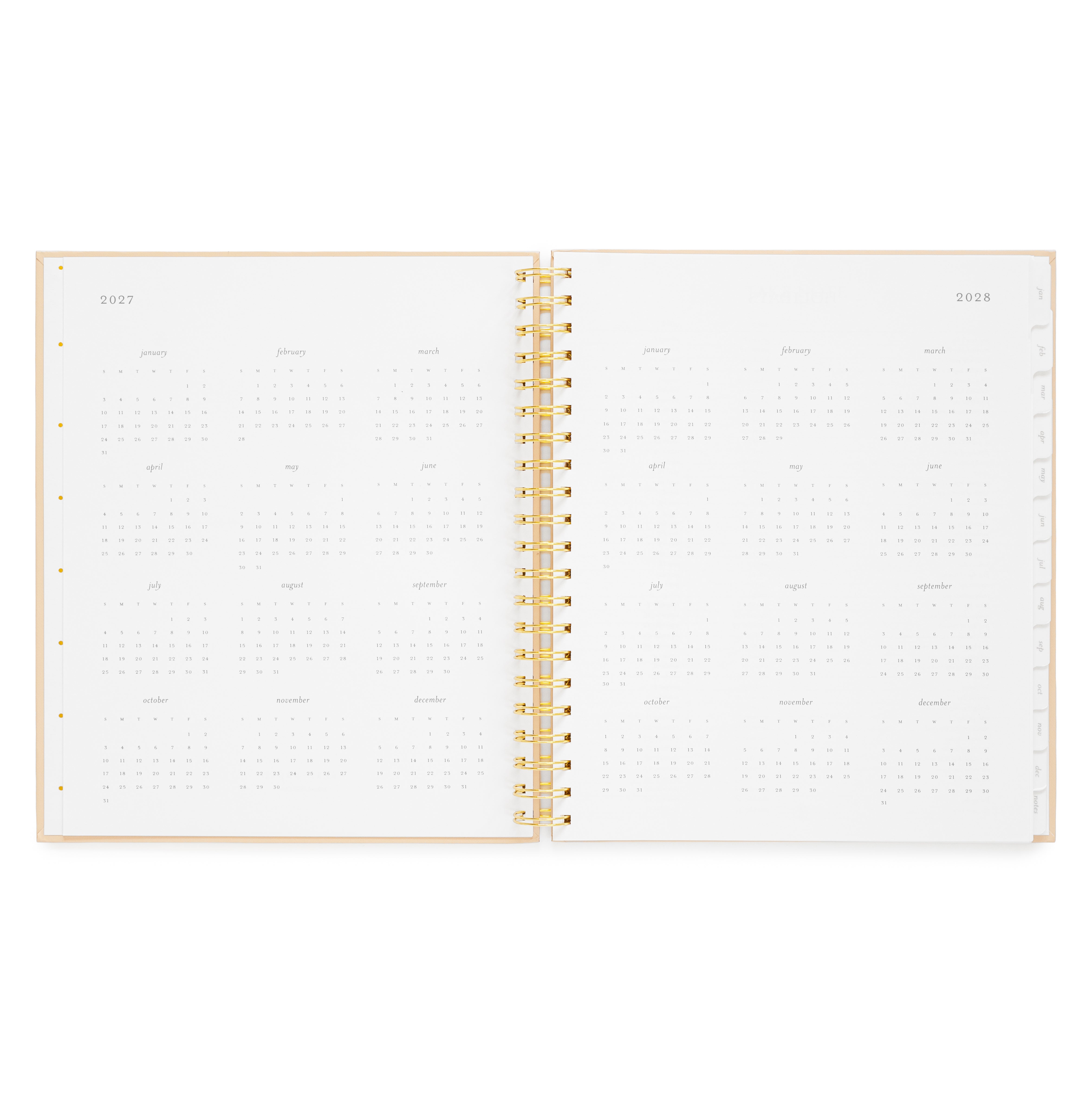 2027 Large Weekly Spiral Planner, Dusty Blue | Sugar Paper