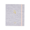 2024 Blue stripe concealed planner with gold foil initials