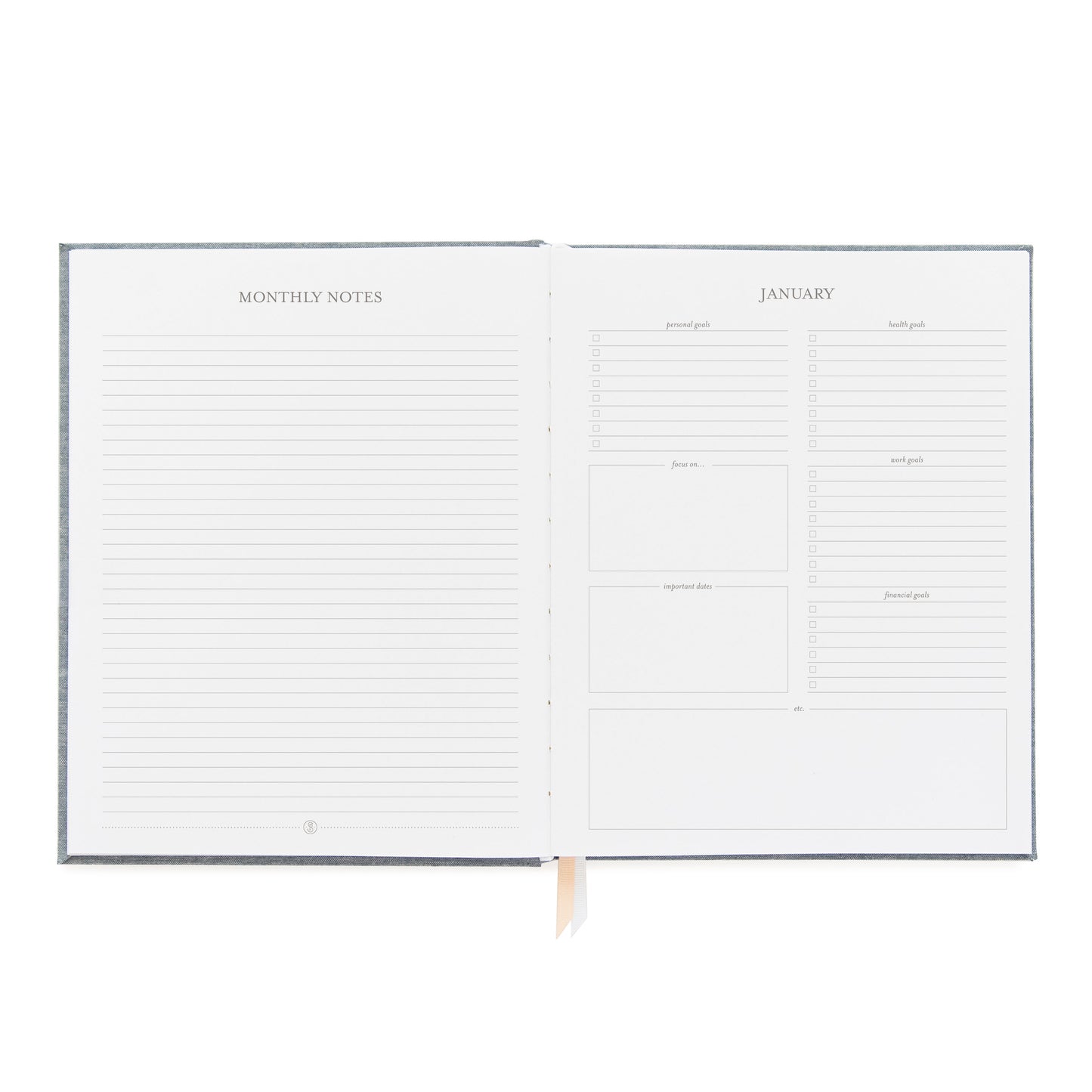 2024 desk planner interior monthly notes and to do pages