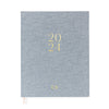 2024 Chambray planner with gold foil initials