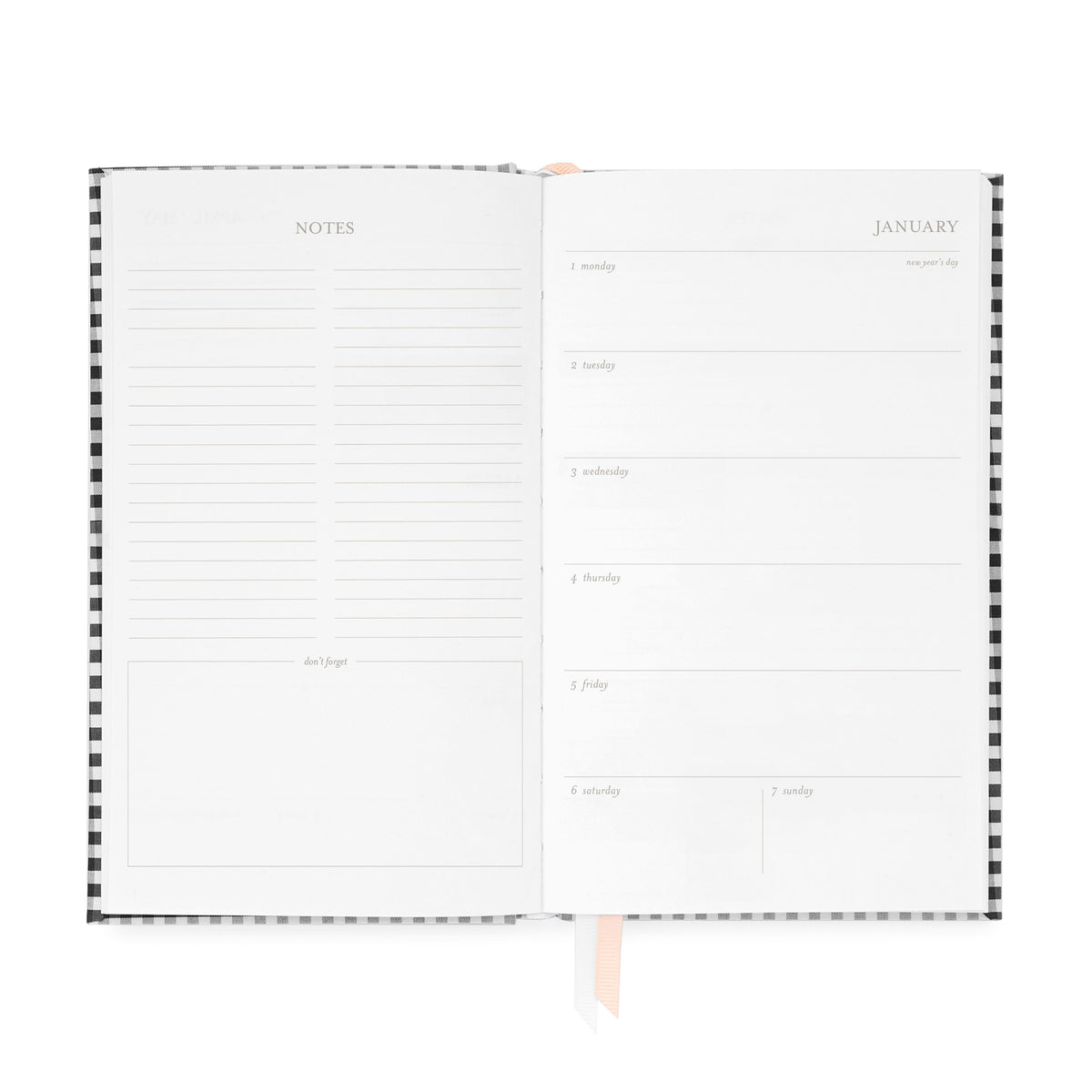 2024 small bound agenda interior weekly pages
