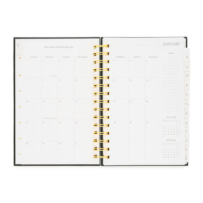 2024 small spiral planner interior monthly grid