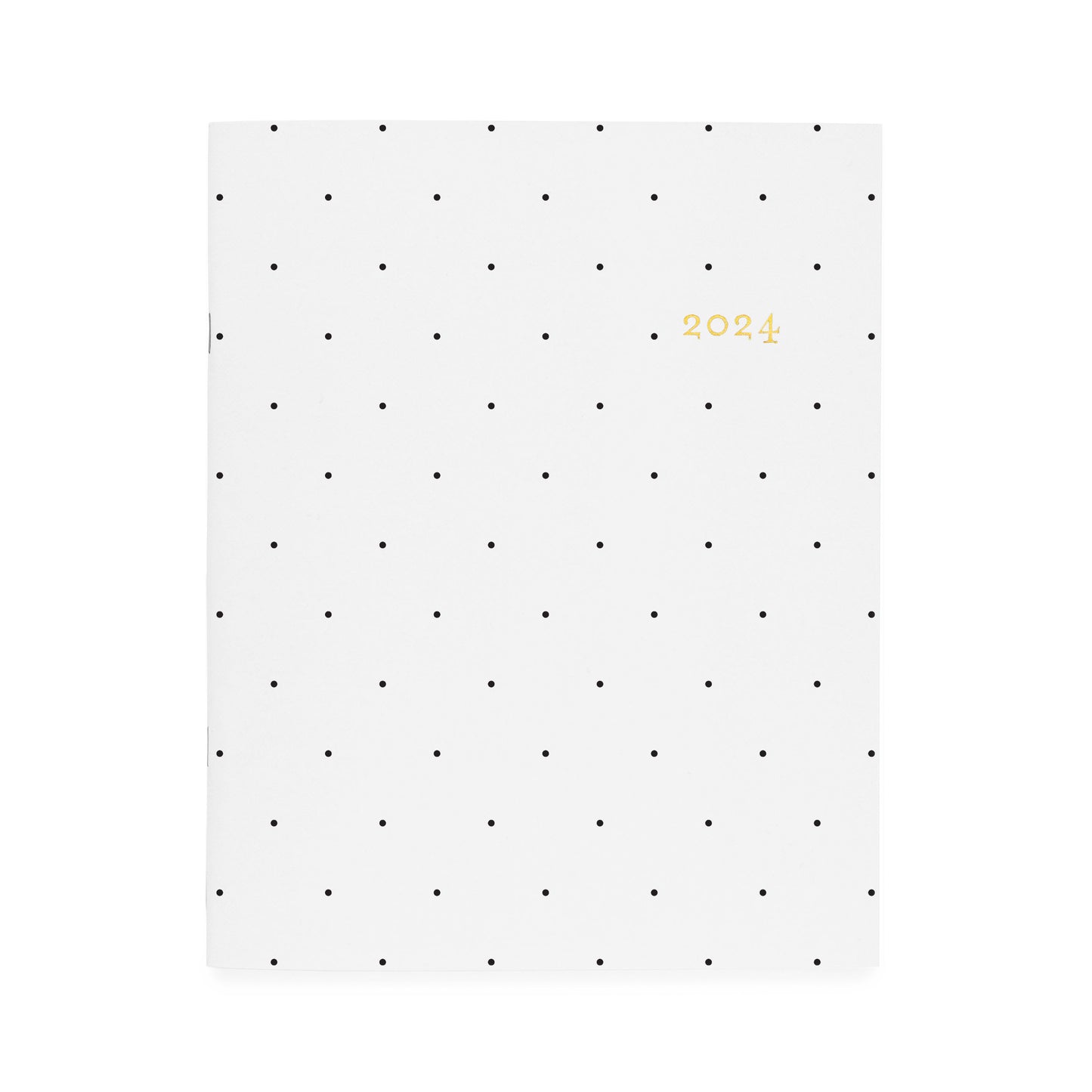 2024 white swiss dot monthly planner cover