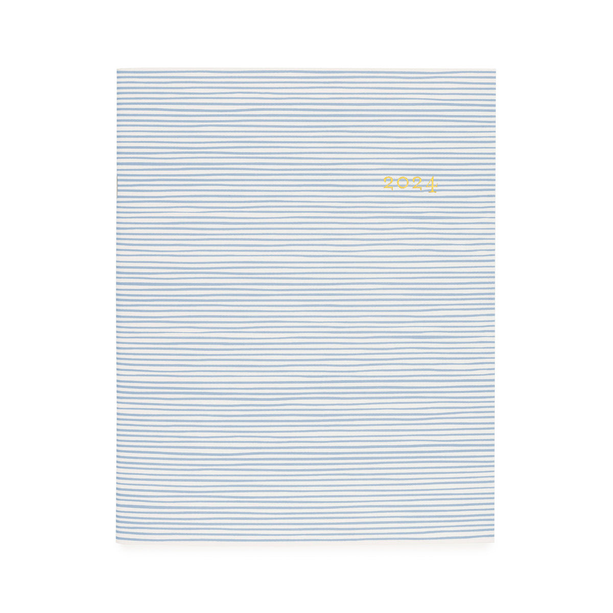 2024 blue painted stripe monthly planner cover