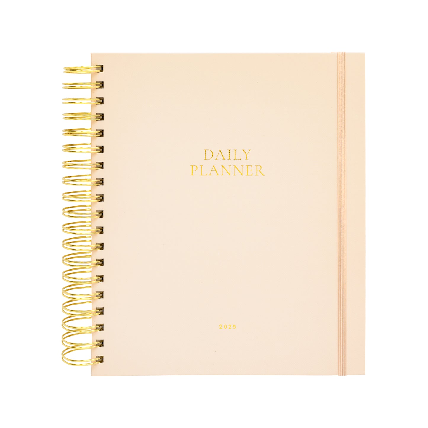 2025 Pale Pink Daily Spiral Planner