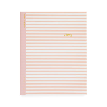 2025 Rose Stripe Monthly Planner